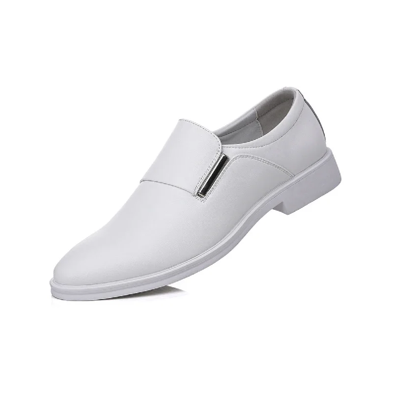 White Leather Classic Shoes