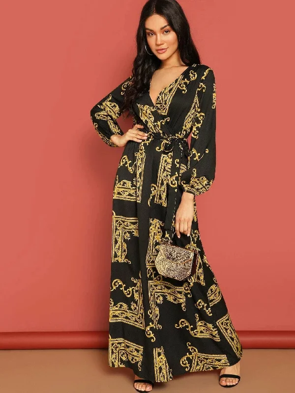 Women's Frame Linen Kaftan - Rangnaari Elegant Gown Robe