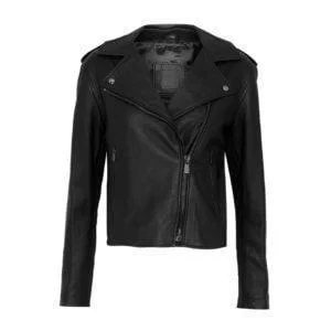 NIGHT ANGLE BLACK LEATHER JACKET FOR WOMEN