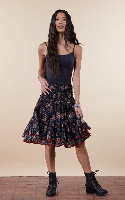 Macarena Skirt, Mini, Midnight Floral