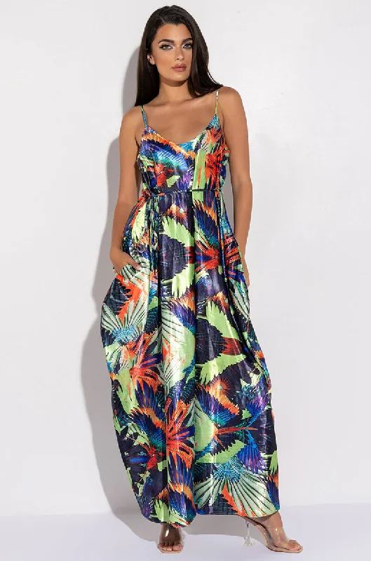 BABES OF PARADISE SATIN MAXI DRESS