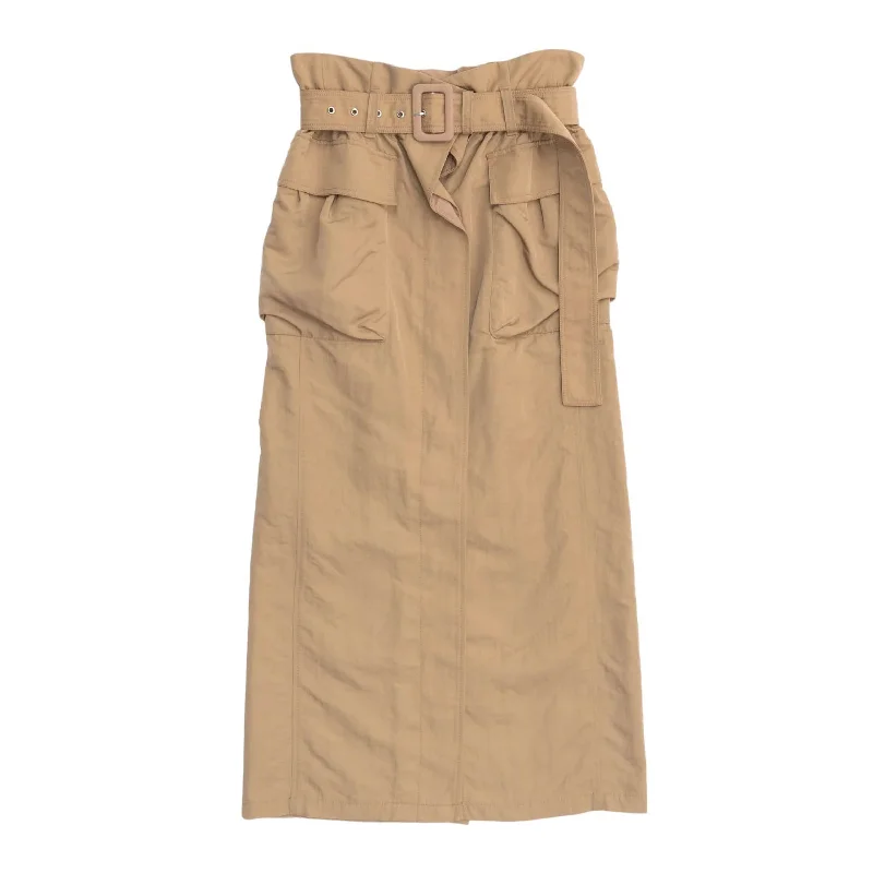 [MAISON SPECIAL]Paper Bag Maxi Skirt/BEIGE(21241516104)