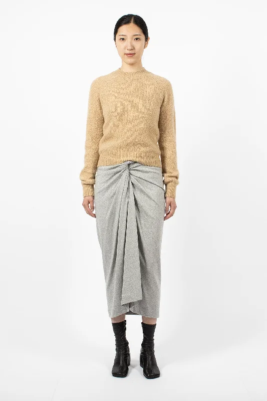 Knotted Jersey Skirt Grey Melange