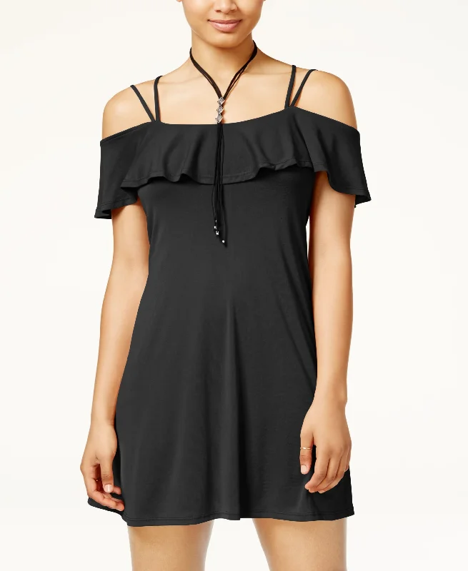 American Rag Juniors Ruffled Cold Shoulder Dress