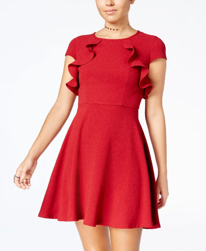 B Darlin Juniors Ruffled A Line Dress