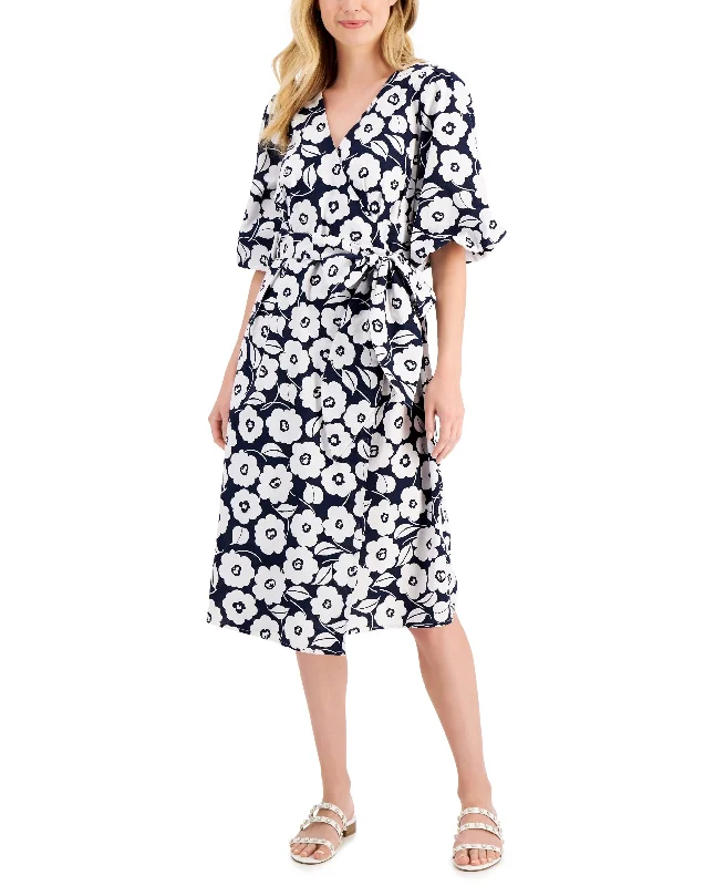 Charter Club Floral Wrap Dress