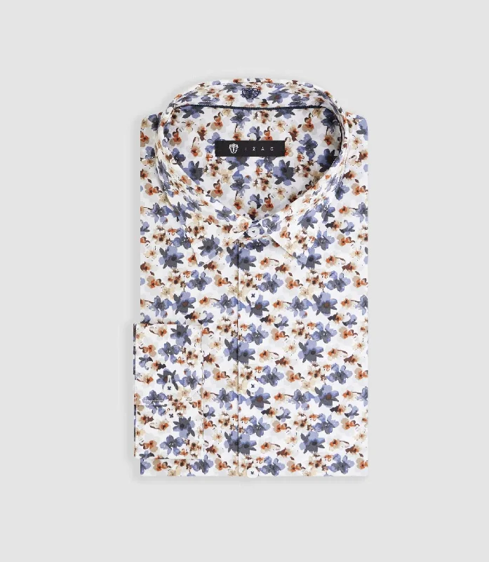 Chemise à imprimé floral blanc "Mae"