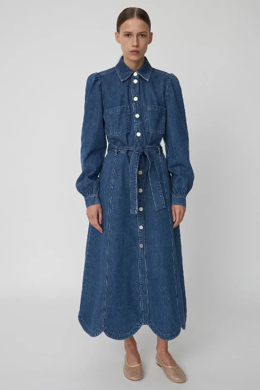 Denim Dress with Waist Focus