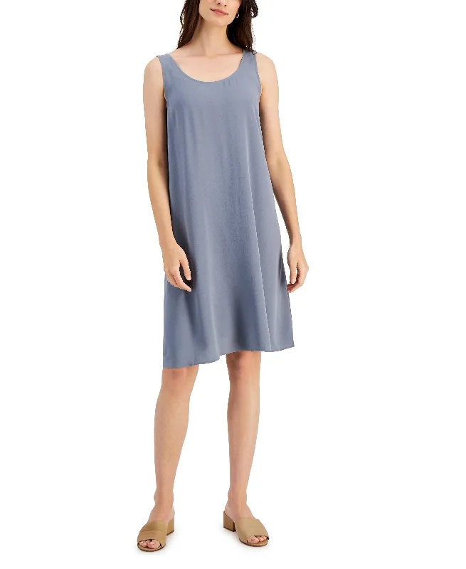 Eileen Fisher Womens Silk Sleeveless Dress