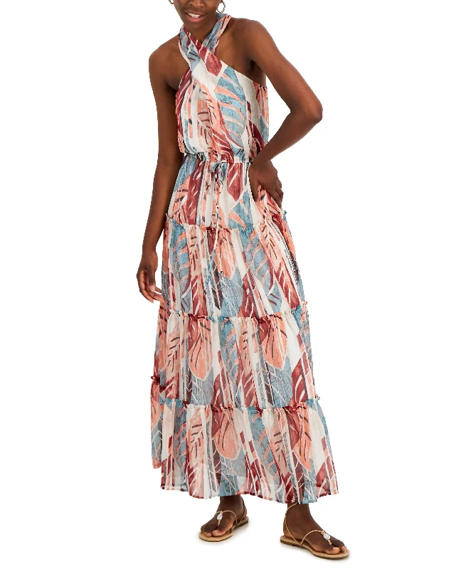 INC International Concepts Womens Printed Halter Dress