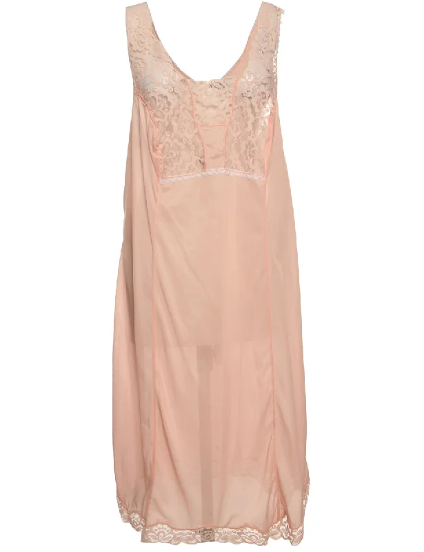 Pale Pink Sheer Slip - L