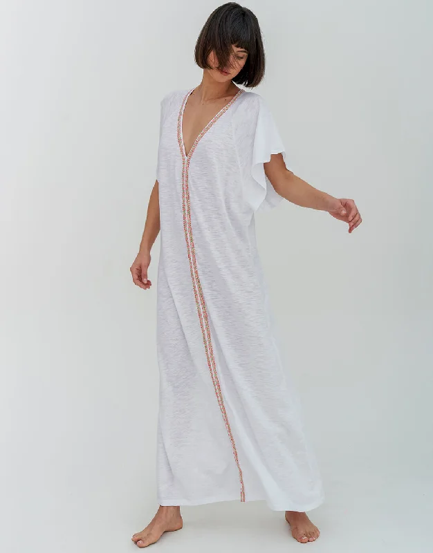 Pima Abaya Dress - White