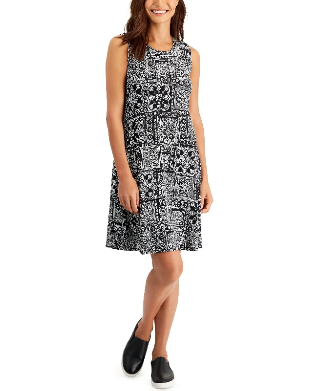 Style & Co Petite Petite Bandana Print Flip Flop Dress