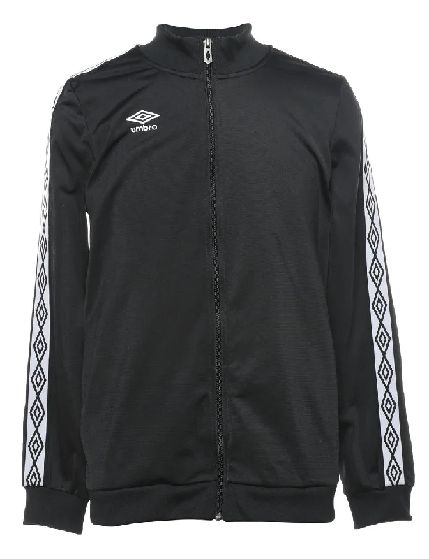 Umbro Black & White Zip-Front Track Top - S