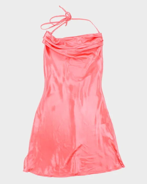 Y2k 00s LA Vie En Rose Cowl Neck Slip Dress - M