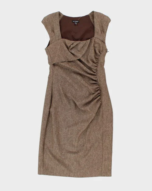 Y2k 00s Le Chateau Ruched Wool Dress - S