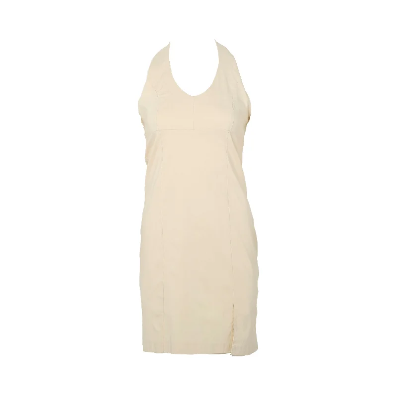 Halter Neck Fitted Dress - M