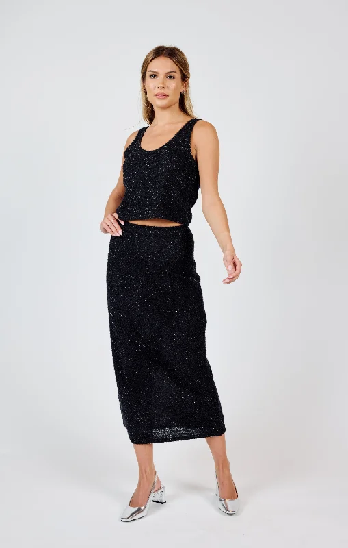 Creative Energy Lurex Midi Skirt