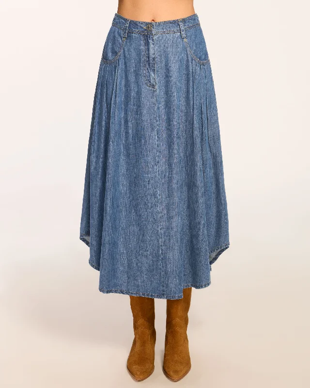 Dallas Chambray Midi Skirt