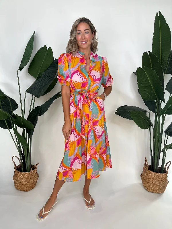 Farylina Shirt Dress Brights