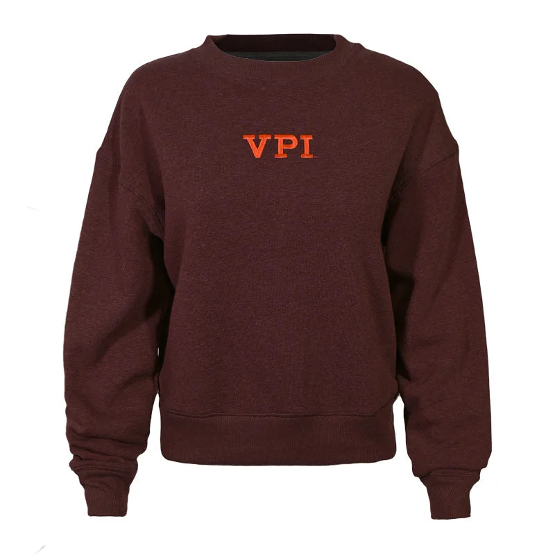 Virginia Tech Women's Triumph VPI Crew Sweatshirt: Maroon by Champion