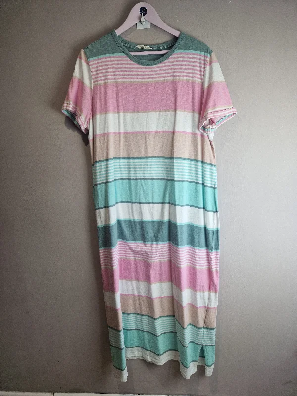 White Stuff pastel stripe T Shirt dress - size 18/20