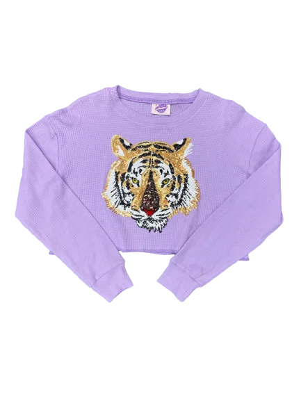 Lavender Tiger Waffle Crop