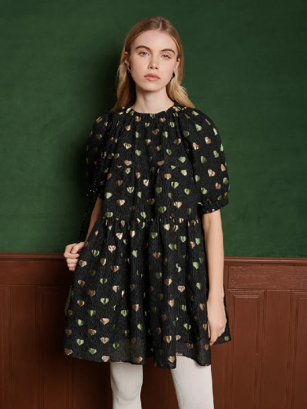 Carriage Hearts Jacquard Dress