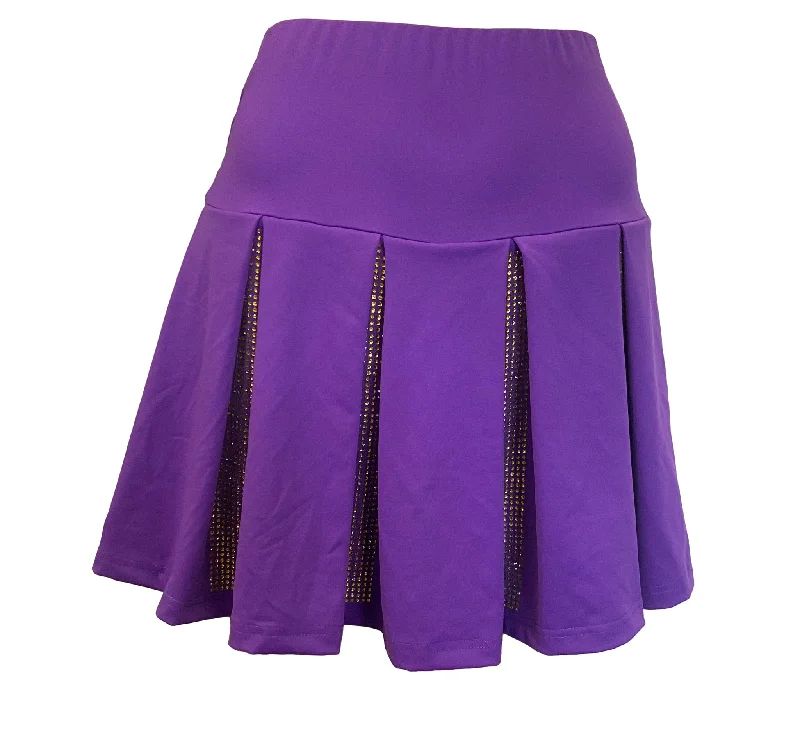 Purple with Gold Rhinestone Skort