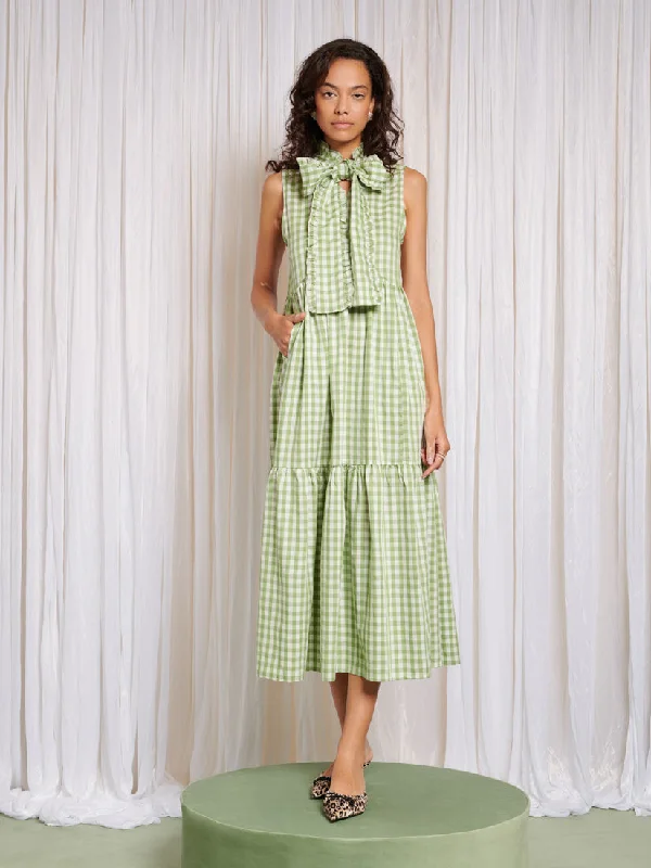 Stables Gingham Bow Dress