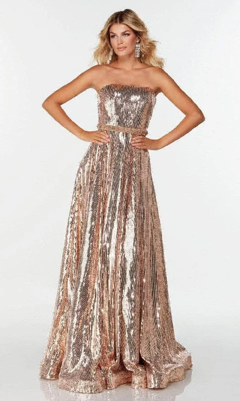 Alyce Paris - Strapless Sequin Prom Dress 61233