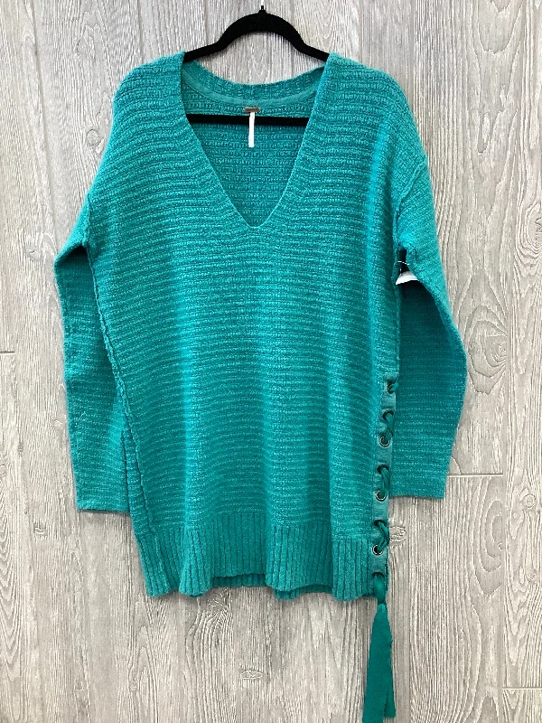 Dress Sweater By Free People In Teal, Size: S