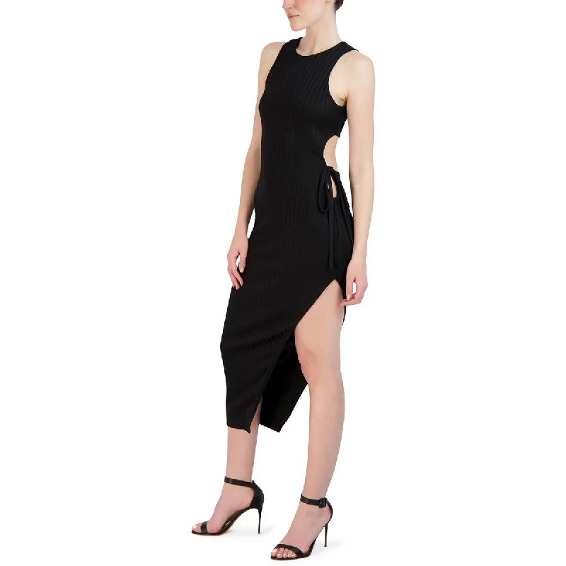 BCBGMAXAZRIA Womens Asymmetric Cut-Out Bodycon Dress